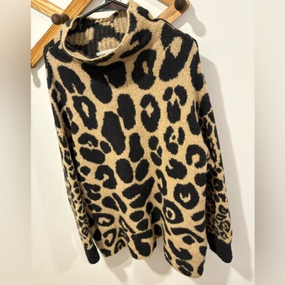 Stella McCartney Leopard Print Leo Instarsia Knit Alpaca Blend Sweater - Picture 2 of 11